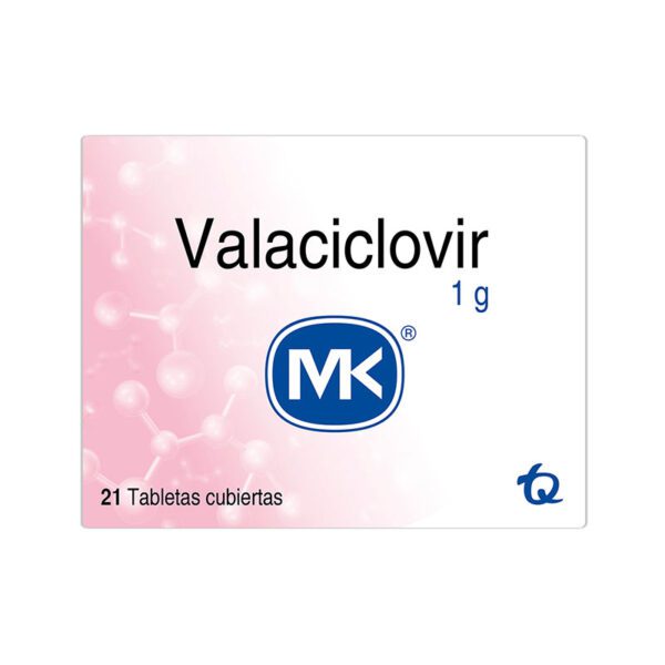 Valaciclovir 1 G 21 Tabletas Mk (A)(3%+)(Pae)