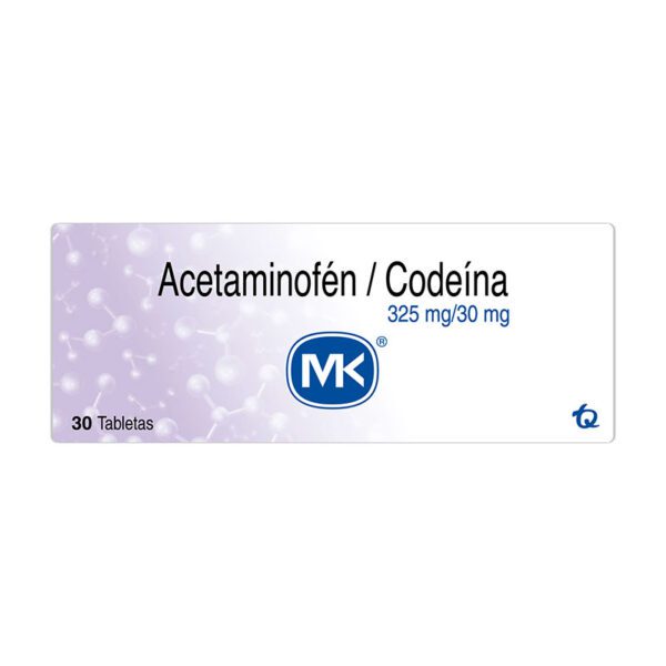 Acetaminofen+Codeina 325/30Mg Sobre 10 Tabletas Mk - Imagen 2