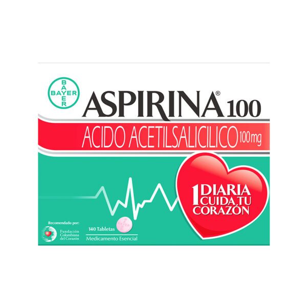 Aspirina 100 Mg Sobre 28 Tabletas - Imagen 2