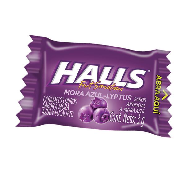 Halls Mora Azul Pepa 100 Unidades