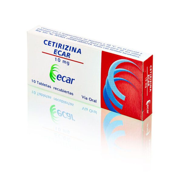 Cetirizina 10 Mg 10 Tabletas Ec