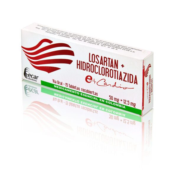 Losartán 50 Mg+Hct 12.5 Mg 15 Tabletas Ec