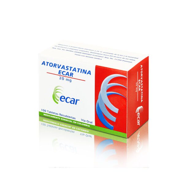 Atorvastatina 20 Mg 100 Tabletas Ec - Imagen 2