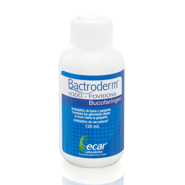 Bactroderm Yodopovidona Bucofaringeo 120 Ml - Imagen 2