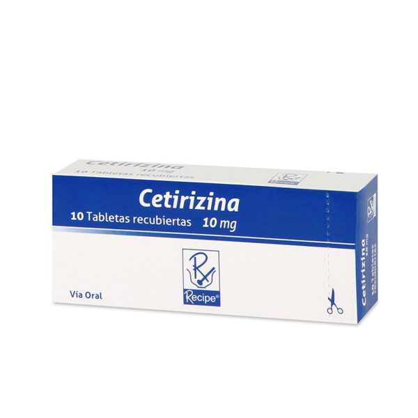 Cetirizina 10 Mg 10 Tabletas Rc