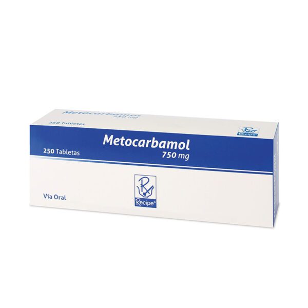 Metocarbamol 750 Mg 250 Tabletas Rc