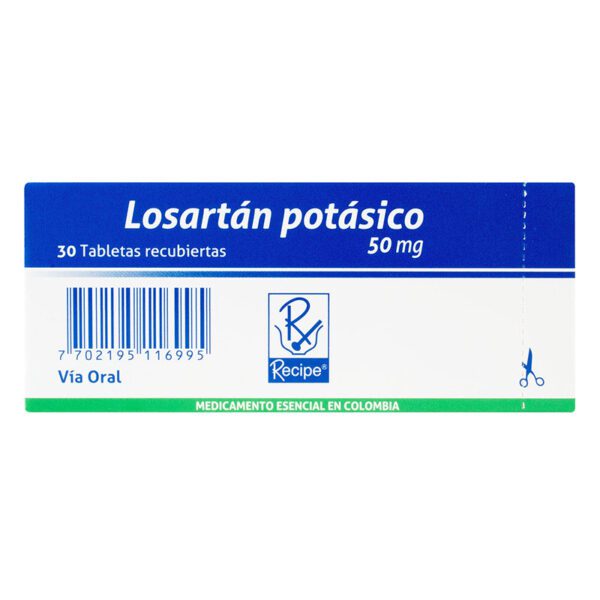 Losartán Potásico 50 Mg 30 Tabletas Rc