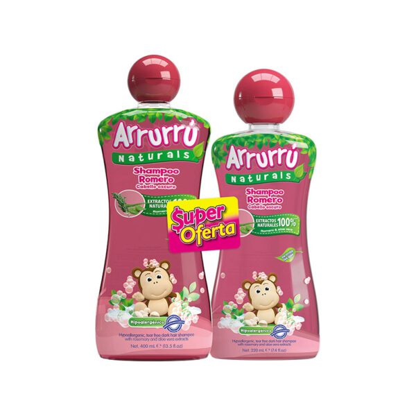 Shampoo Arrurru Naturals Romero 400 + Shampoo Romero 220 Súper Oferta