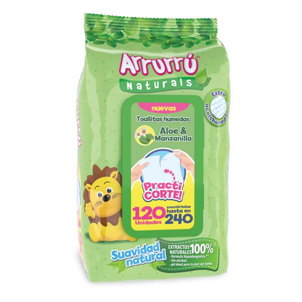 Toallitas Húmedas Arrurru Aloe Precio Especial 120 Unidades - Imagen 2