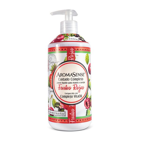 Jabón  Líquido Aromasense Frutos Rojos 580 Ml - Imagen 2