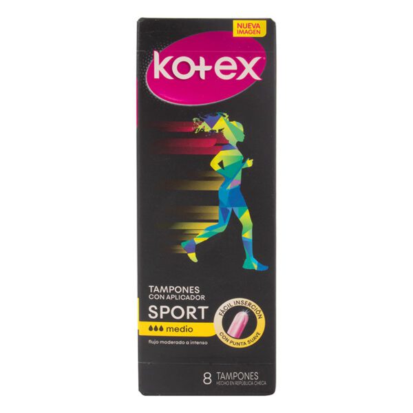 Tampones Kotex Sport Medio Con Aplicador 8 Unidades - Imagen 2