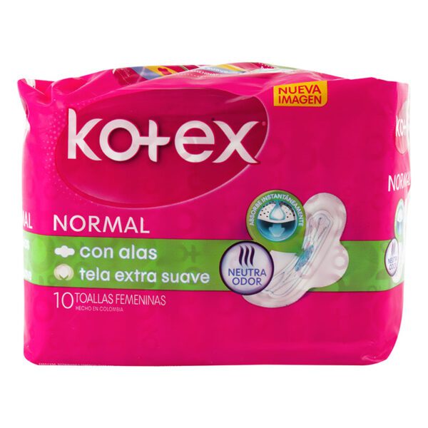 Toalla Kotex Normal Tela 10 Unidades - Imagen 2