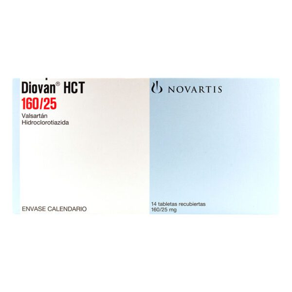 Diovan Hct 160/25 Mg 14 Tabletas