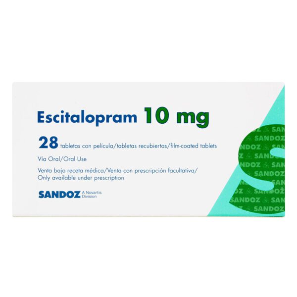 Escitalopram 10 Mg 28 Tabletas