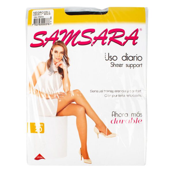 Medias Samsara Sheer Support L Negro - Imagen 2