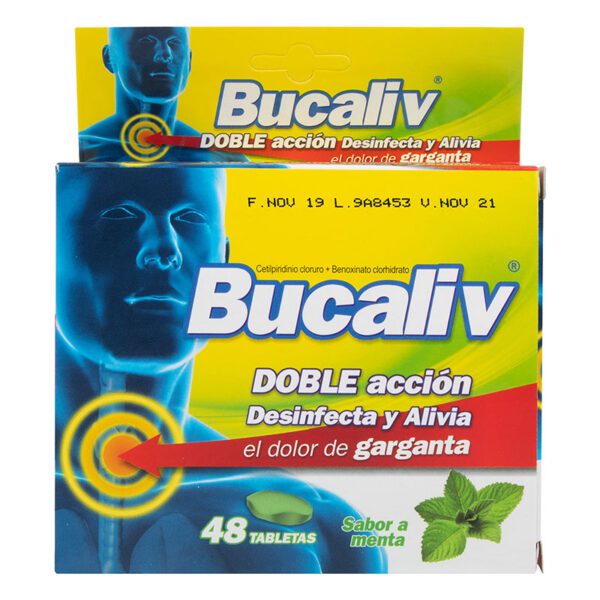 Bucaliv Menta 48 Tabletas - Imagen 2