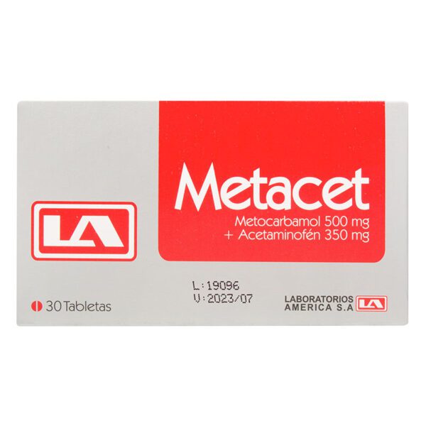 Metacet 500 Mg/350 Mg 30 Tabletas La