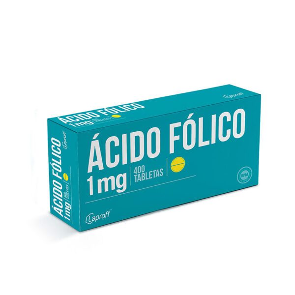 Ácido Fólico 1 Mg 400 Tabletas Lp