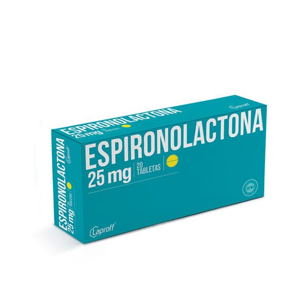 Espironolactona 25 Mg 20 Tabletas Lp