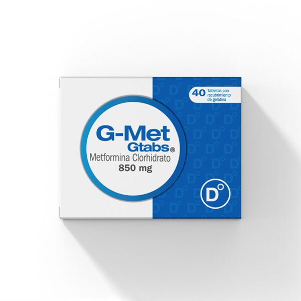 G Met Tabs 850 Mg 40 Tabletas - Imagen 2