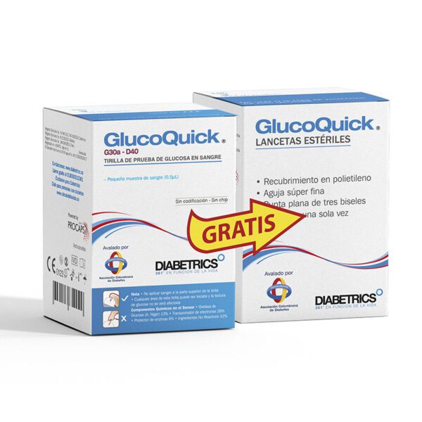 Tiras Reac.Glucoquick 50 Gts Lancetas 50 - Imagen 2