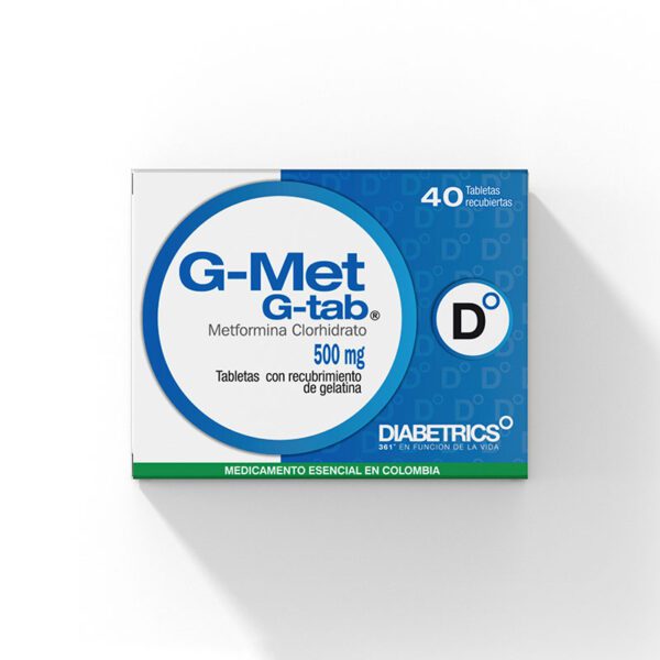 G Met Tabs 500 Mg 40 Tabletas - Imagen 2