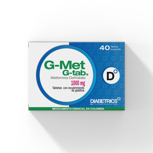 G Met Tabs 1000 Mg 40 Tabletas - Imagen 2