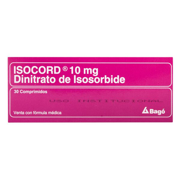 Isocord 10 Mg 30 Tabletas