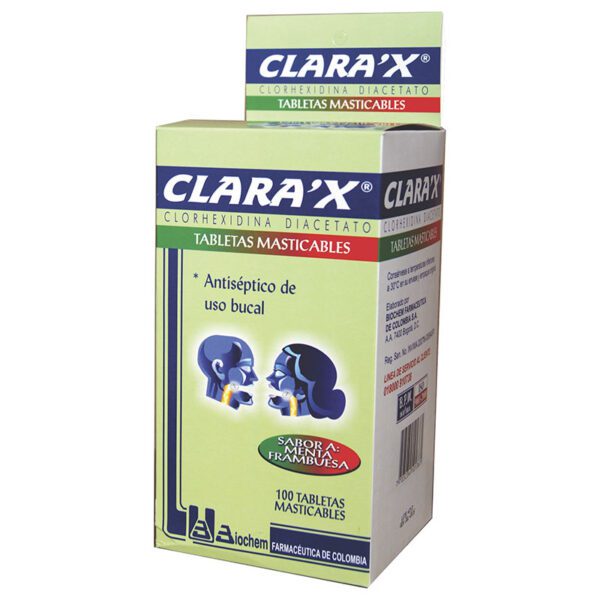 Clarax Tabletas Masticables X 100 Menta Frambuesa