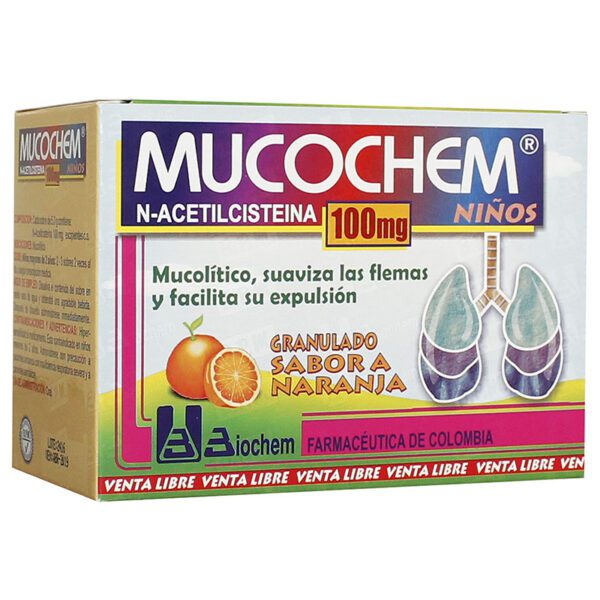 Mucochem 100 Mg Niños 30 Sobres - Imagen 2