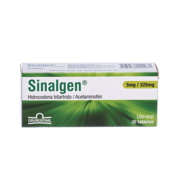 Sinalgen 5/325 Mg 30 Tabletas (A)(3%+)(Pae) - Imagen 2