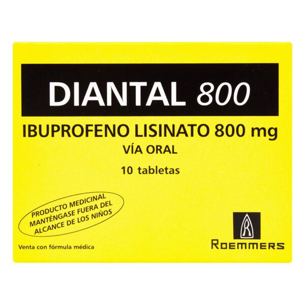 Diantal 800 Mg 10 Tabletas