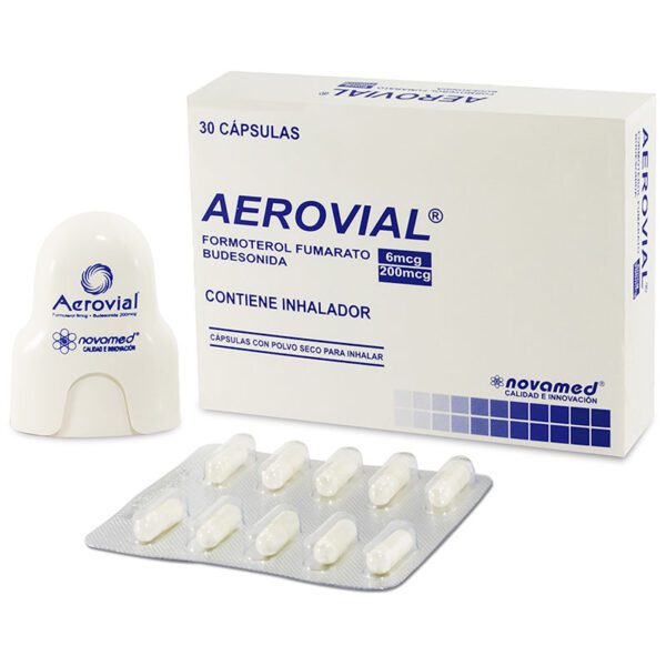 Aerovial 200 Mcg 30 Cápsulas Con Inhalador(3%+)