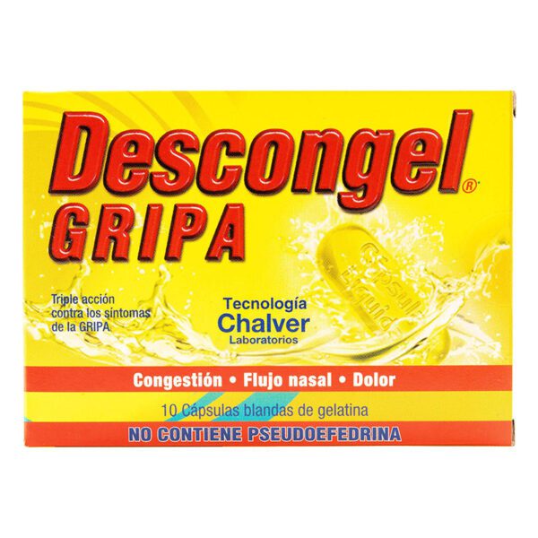Descongel Gripa 10 Cap.Blanda Gelatin. - Imagen 2