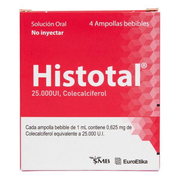 Histotal 25.000 Ui 4 Ampollas Bebibles