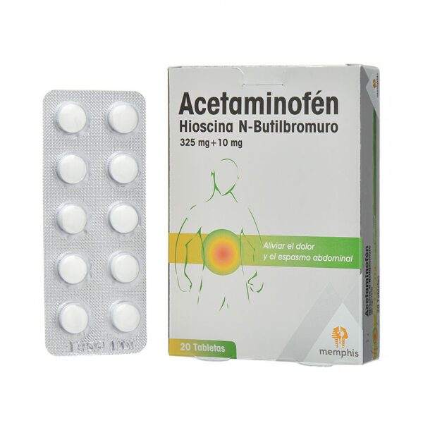 Acetaminofen+Hioscina 20 Tbs Mp - Imagen 2