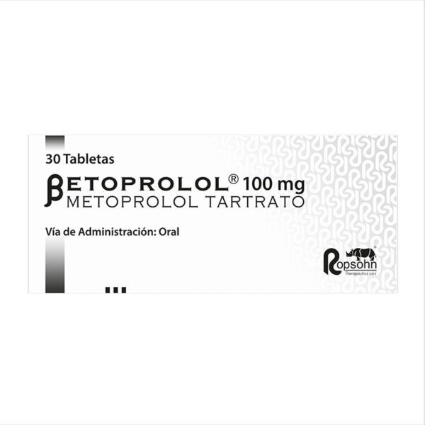 Betoprolol 100 Mg 30 Tabletas(M)24360 - Imagen 2