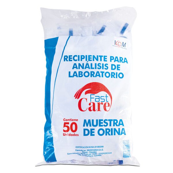 Frasco De Orina Fast Care 50 Uds Icom - Imagen 2