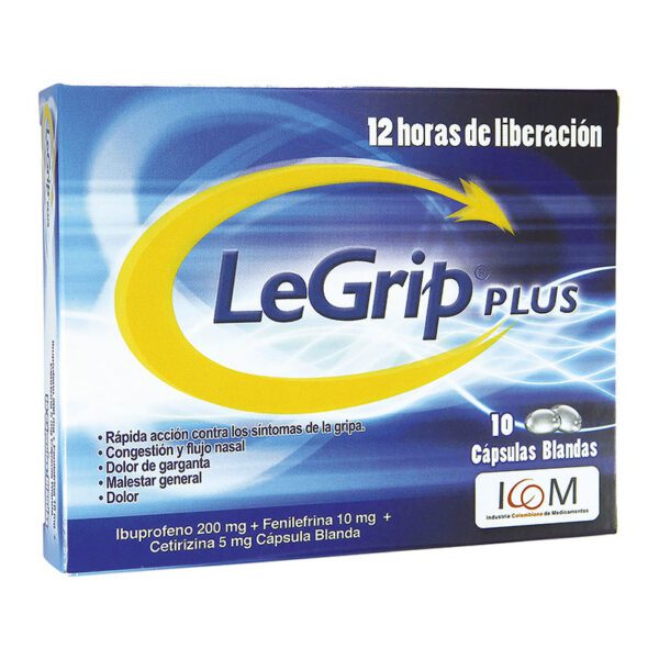 Legrip Plus 100 Cap. Blandas Icom (Rf) - Imagen 2