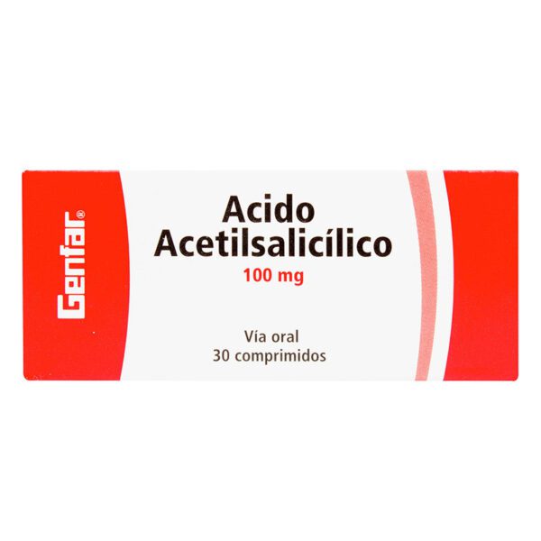 Ácido Acetilsalicílico 100 Mg Sobre 10 Tabletas GENFAR - Imagen 2