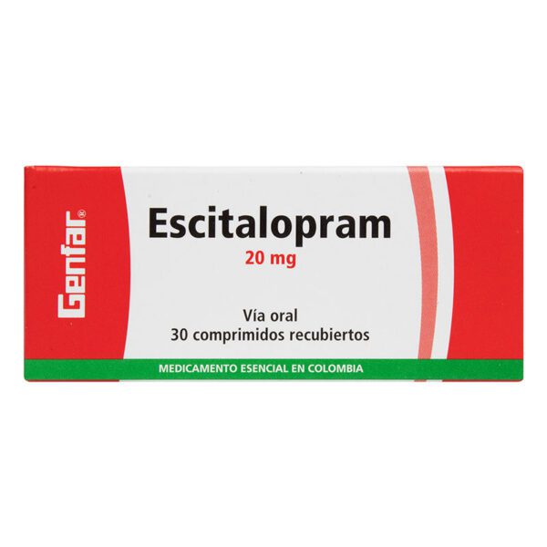 Escitalopram 20 Mg 30 Comprimidos Gf - Imagen 2