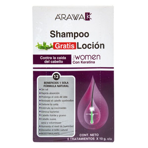 Shampoo Arawak Women+Loción 6 Unidades - Imagen 2