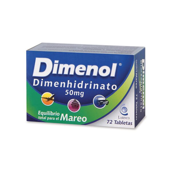 Dimenol 50 Mg 72 Tabletas