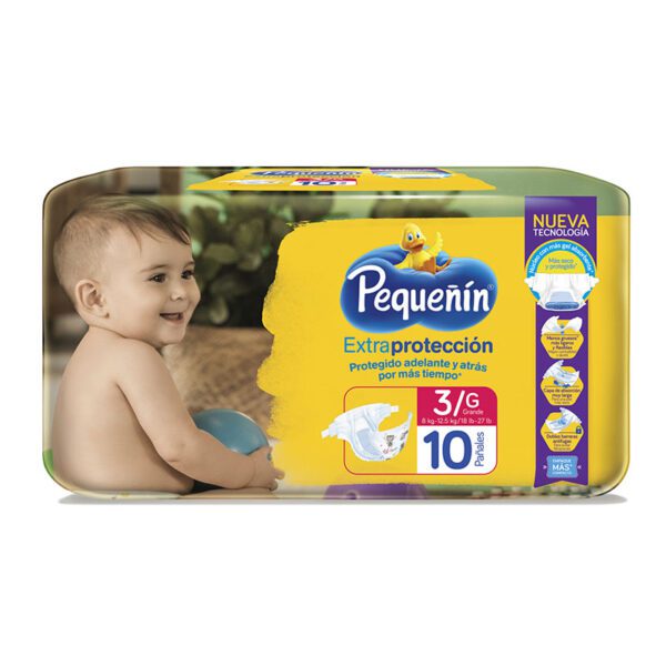 Pañal Pequeñin Extra Protección Etapa 3 10 Unidades - Imagen 2