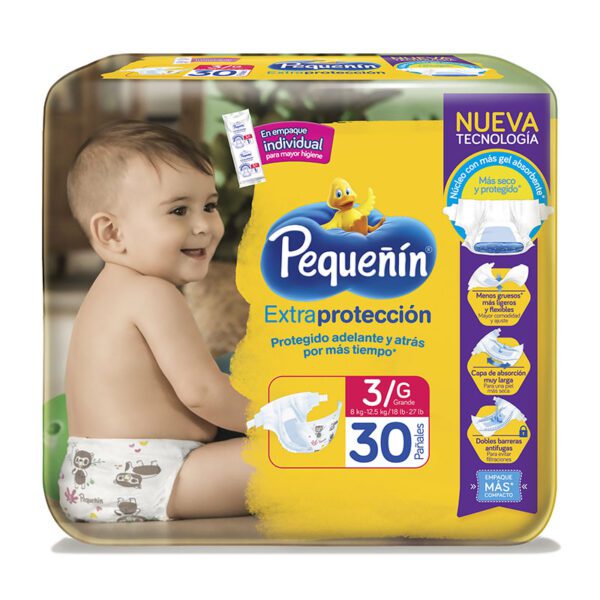 Pañal Pequeñin Extra Protección Etapa 3 30 Unidades Ei - Imagen 2