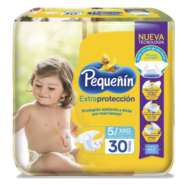 Pañal Pequeñin Extra Protección Etapa 5 30 Unidades - Imagen 2