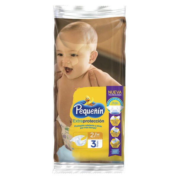 Pañal Pequeñin  Extra Protección Tripack Etapa 2 3 Unidades - Imagen 2