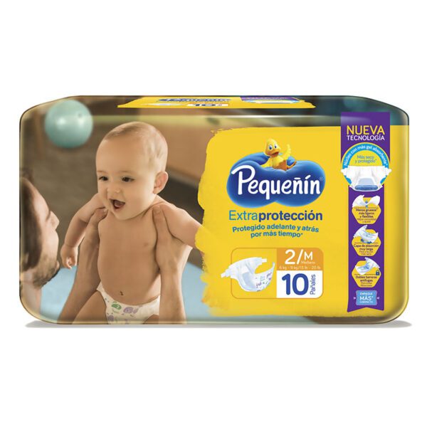 Pañal Pequeñin Extra Protección Etapa 2 10 Unidades - Imagen 2