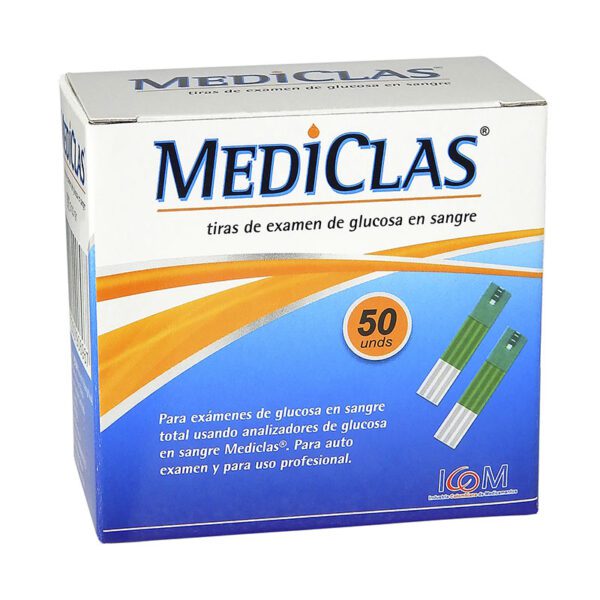 Tiras Reactivas Gluc.Mediclas 50Ud Ic(Rf