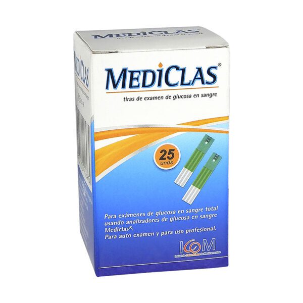 Tiras Reactivas Gluc.Mediclas 25Ud Ic(Rf